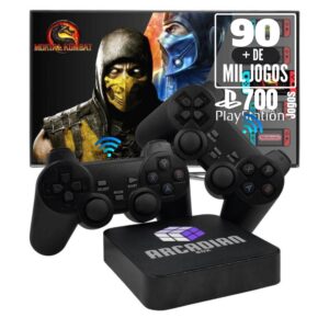 Game Retro Arcadian Box 90 Mil jogos 2 Controles com fio 64GB