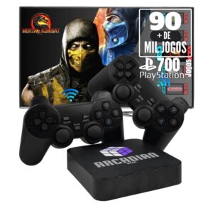 Game Retro Arcadian Box com 90 Mil jogos 2 Controles sem fio