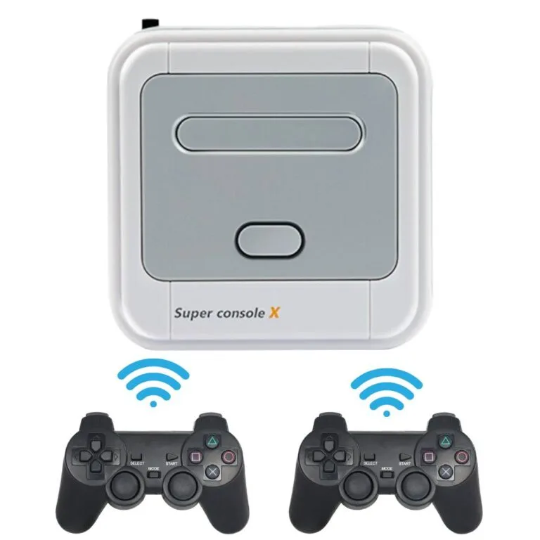 Super Console X Video Game Box, Consola de Jogos Retro para PSP, PS1, MD,  N64, WiFi, Suporte para Saída HD, Built-in 50 Emuladores, 90000 + Jogos,  Novo