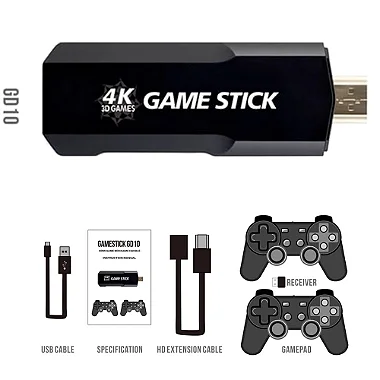 Game stick V2 30 mil jogos + 2 controles sem fio