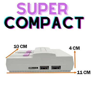 Super Nintendo Mini + 68 Mil Jogos 2 Ctrl sem fio