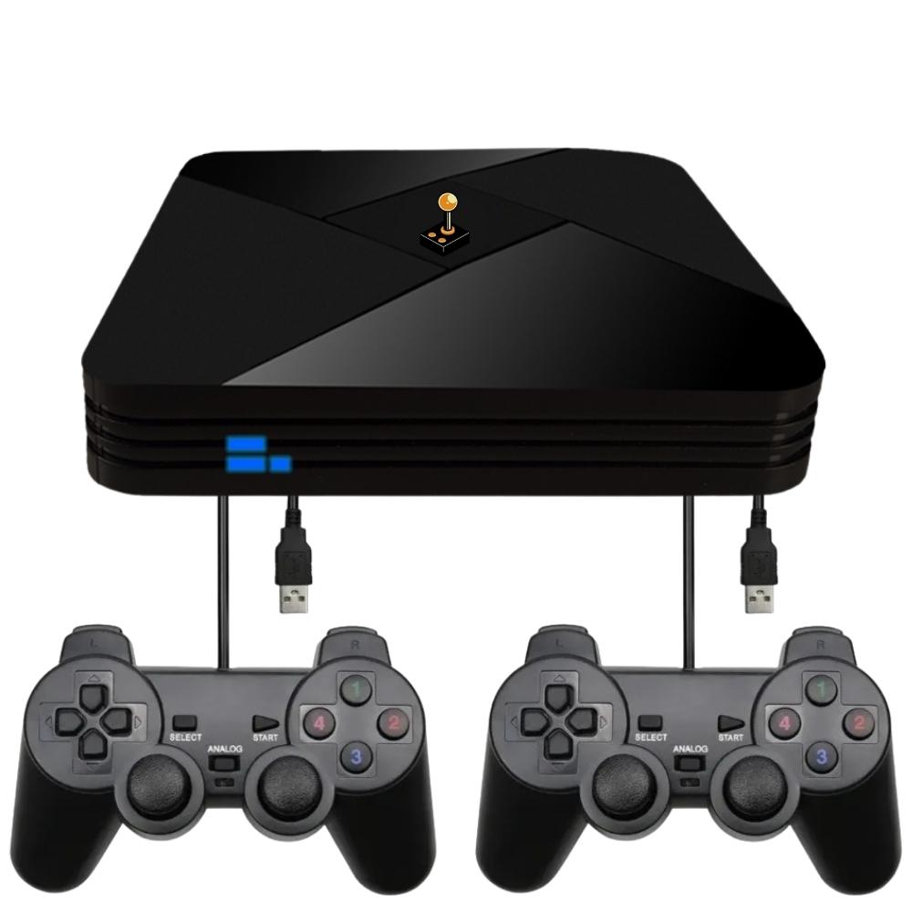 Video Game Retro PS PRO + 80.000 Mil jogos + 82 Sistemas + 2 Controles PS