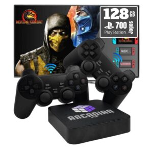 Game Retro Arcadian Box 128GB + 2 Controles sem fio