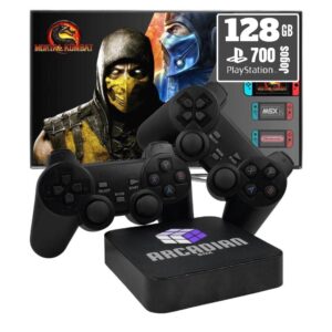 Game Retro Arcadian Box 128GB + 2 Controles com fio